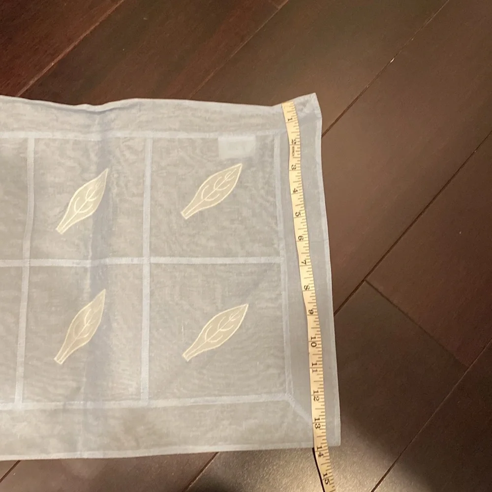 Crate&Barrel Floating Leaves light blue placemats